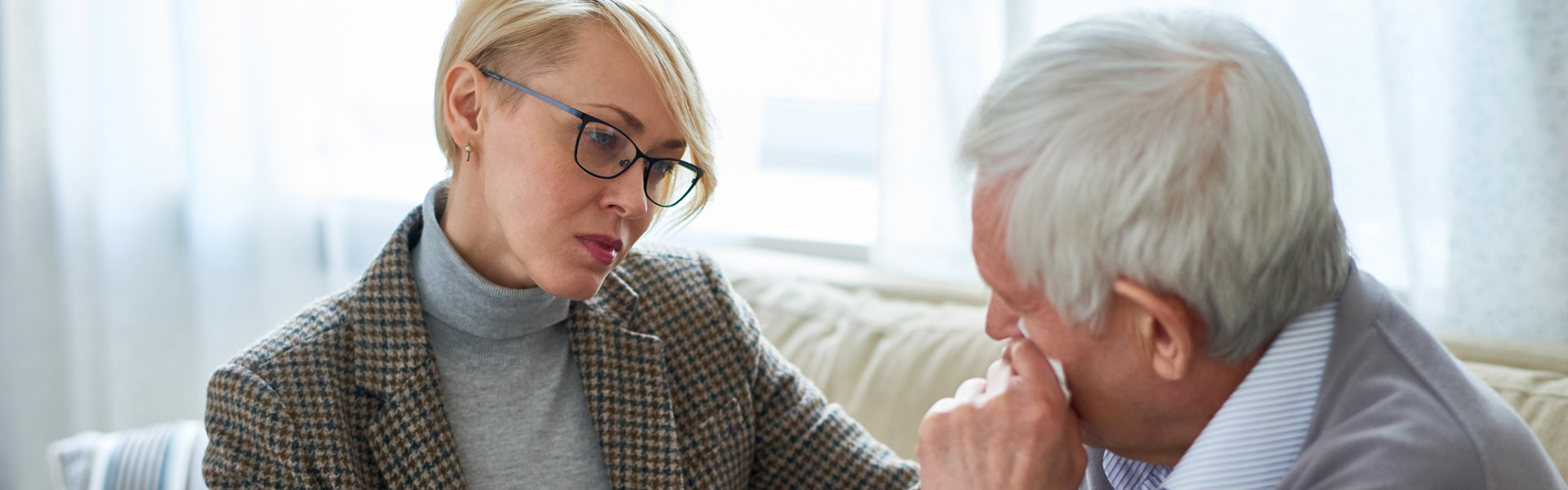 anxious man talking to his doctor