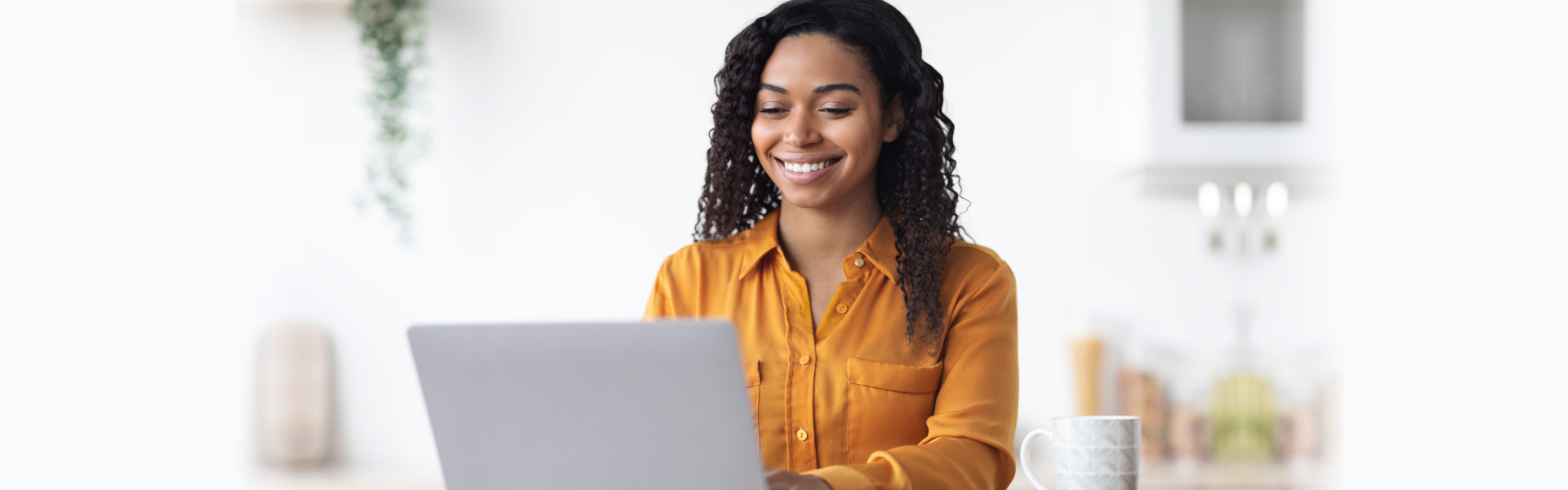 woman using a laptop