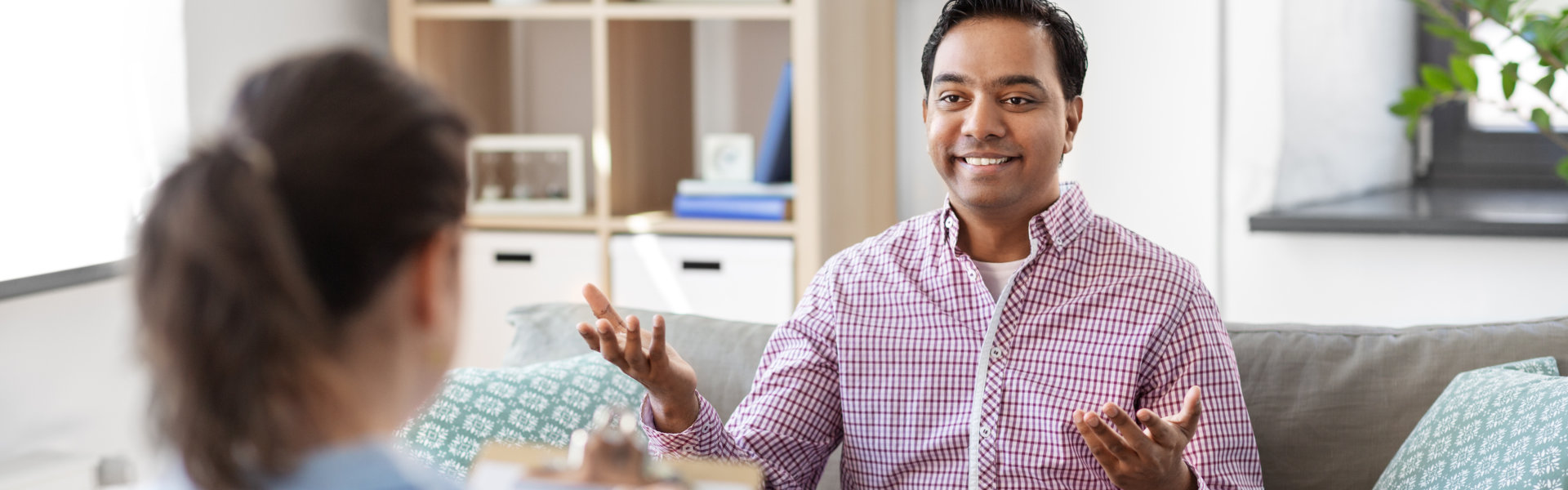 man smiling to his doctor